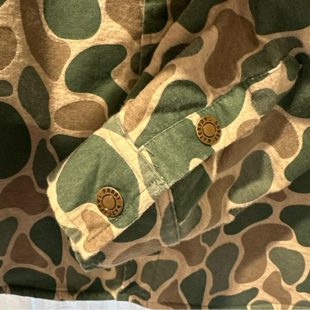 Roost Waterfowl Men’s Size Medium Fleeced Shacket Jacket Button Up Camo Outdoor - Picture 7 of 10